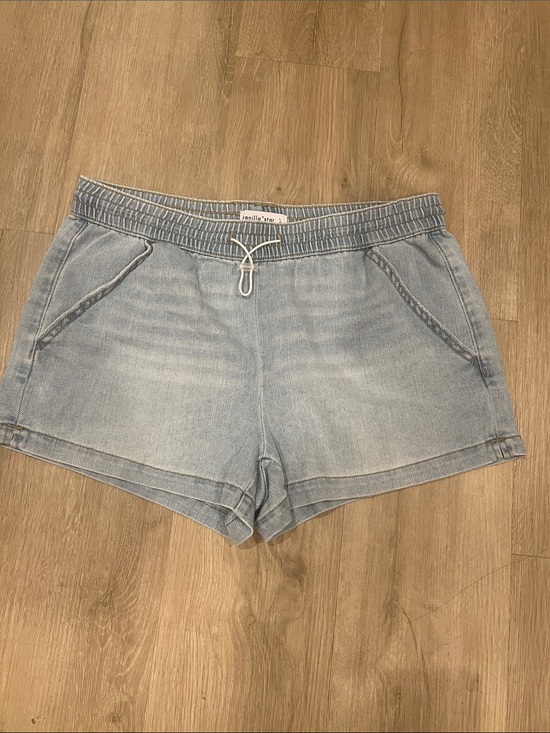 Vanilla Star Pants - Vanilla Star Light Blue Denim Shorts with Drawstring